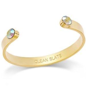 Kate Spade Forever Gems Clean Slate Gold Cuff Crystal Bracelet